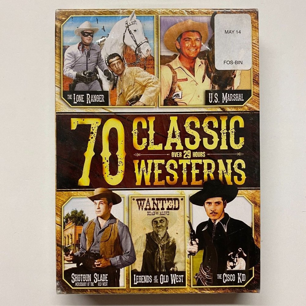 70 Classic Westerns (DVD, 2014, 4-Disc Set) Sealed